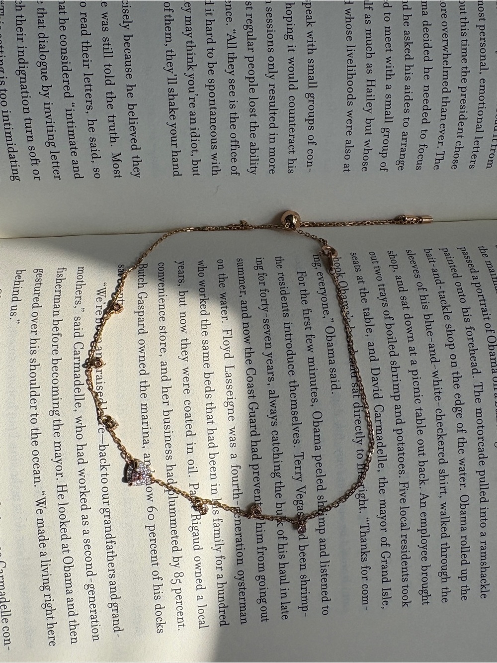 Swarovski Rose Gold Layered Heart & Bead Necklace